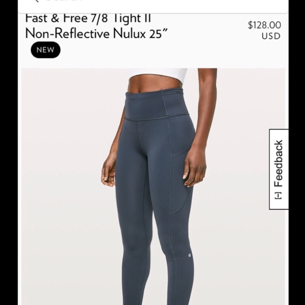 Lululemon fast & free non reflective 7/8 legging